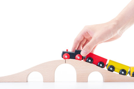 Toy trainsの写真素材