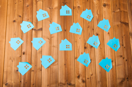 House,wood tableの写真素材