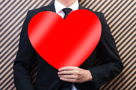 Heart mark and menの写真素材