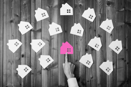 House,wood tableの写真素材