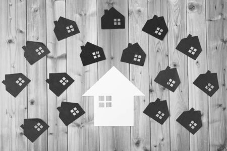 House,wood tableの写真素材