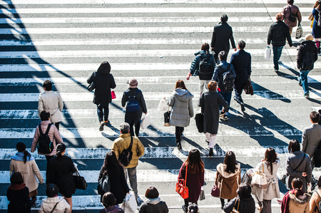 People,crosswalkのeditorial素材