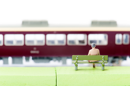 Businessman to commute by trainの写真素材
