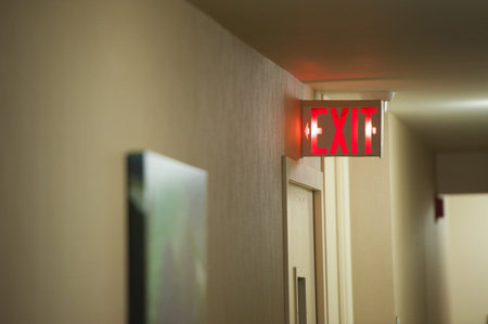 signs, exitの写真素材