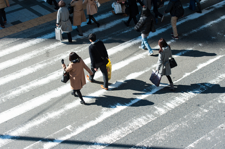 People,crosswalkのeditorial素材