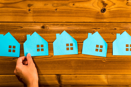 housing image.blue colorの写真素材