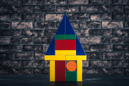 Housing is made of building blocksの写真素材
