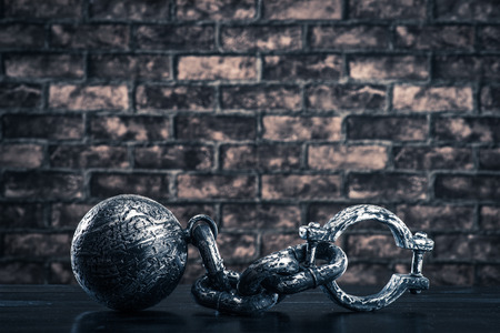 Shackles, iron ballの写真素材