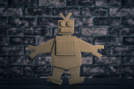 Robot made of paperの写真素材