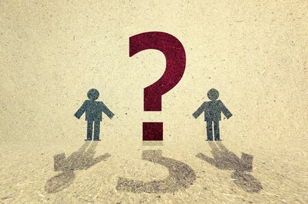 Question mark and peopleの写真素材