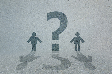 Question mark and peopleの写真素材