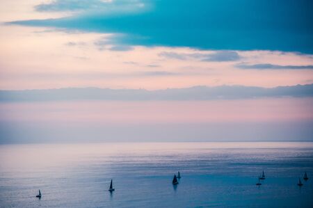 Hawaii, sea, yacht,の写真素材