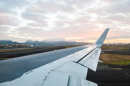 The view from the airplaneの写真素材