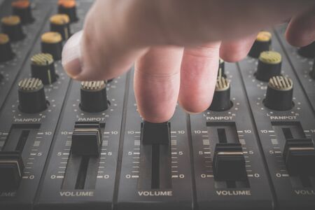 Recording mixerの写真素材
