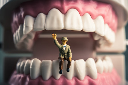Teeth and a human