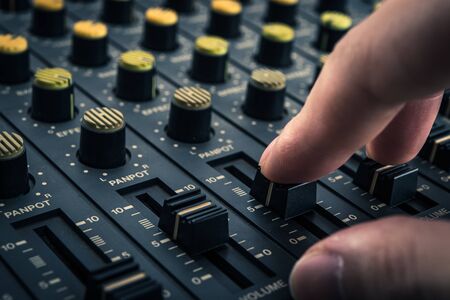 Recording mixerの写真素材