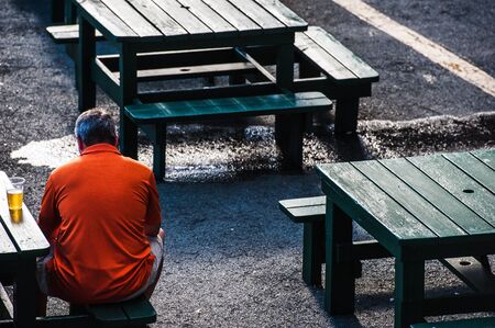 Lonely manの写真素材