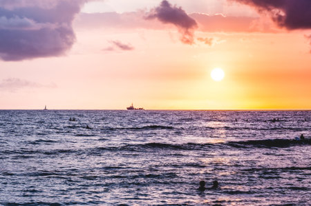 Sunset and sea