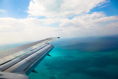 The view from the airplaneの写真素材