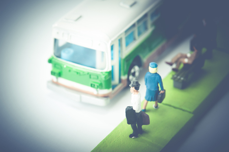 Businessman to commute by busの写真素材