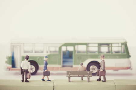 Businessman to commute by busの写真素材