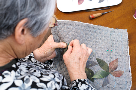 Sewing, woolの写真素材