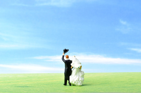 Wedding miniature dollsの写真素材