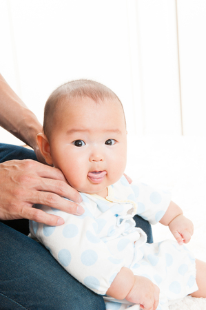 Cute baby.Japanese Asianの写真素材