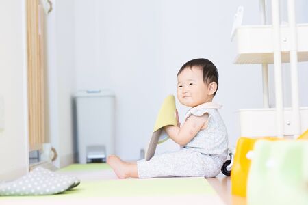 Cute baby.Japanese Asianの写真素材