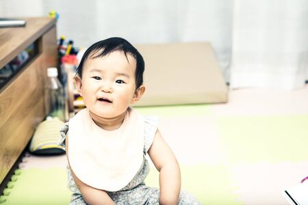 Cute baby.Japanese Asianの写真素材