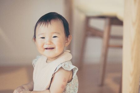 Cute baby.Japanese Asianの写真素材