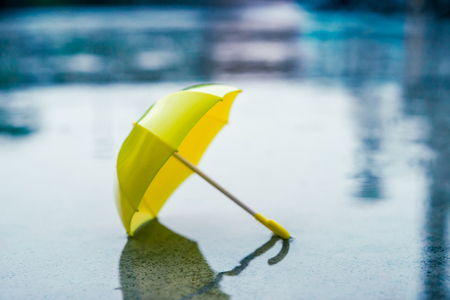 Rainy day, umbrellaの写真素材