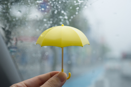 Rainy day, umbrellaの写真素材