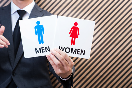 The difference between men and women, human rightsの写真素材