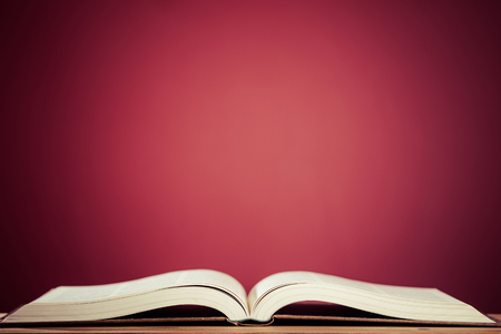White book Red backgroundのeditorial素材