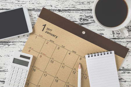 Calendar table photoの写真素材