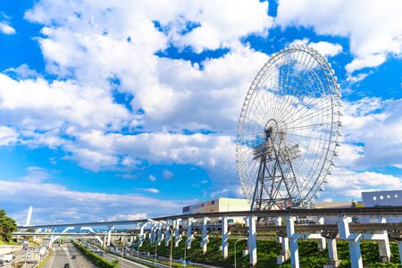 Ferris wheel and blue skyのeditorial素材