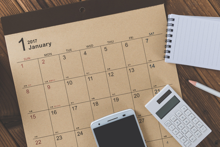 Calendar table photoの写真素材