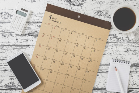 Calendar table photoの写真素材