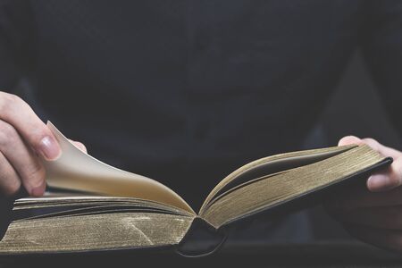 reading bookの写真素材