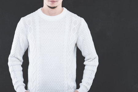 Men and dark backgroundの写真素材