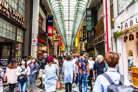 Osaka, Japan -  12 September 2016 - Dotonbori is visited by many tourists from the country abroad.のeditorial素材