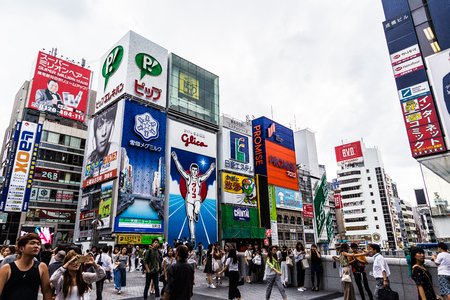 Osaka, Japan -  12 September 2016 - Dotonbori is visited by many tourists from the country abroad.のeditorial素材