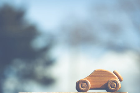 Car toys, natural backgroundの写真素材