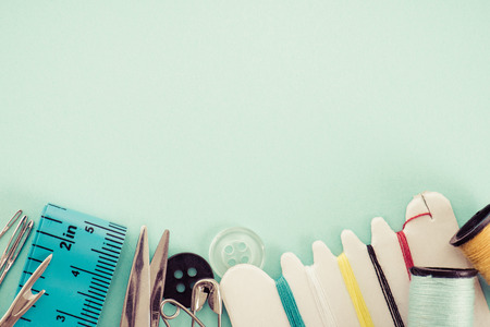 Sewing tool,Flat layoutの写真素材