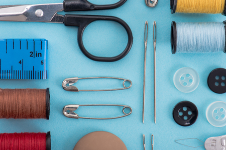 Sewing tool,Flat layoutの写真素材
