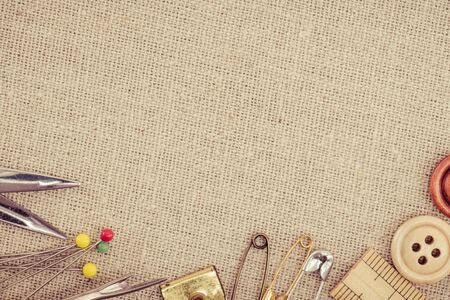 Sewing tool,Flat layoutの写真素材