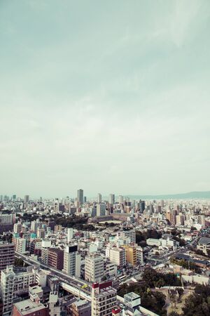Osaka city landscape, Japanの写真素材