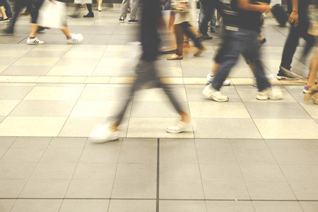 Walking people in Japanの写真素材
