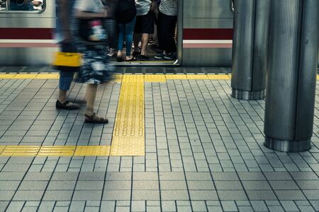 People who take the subway, Japanの写真素材